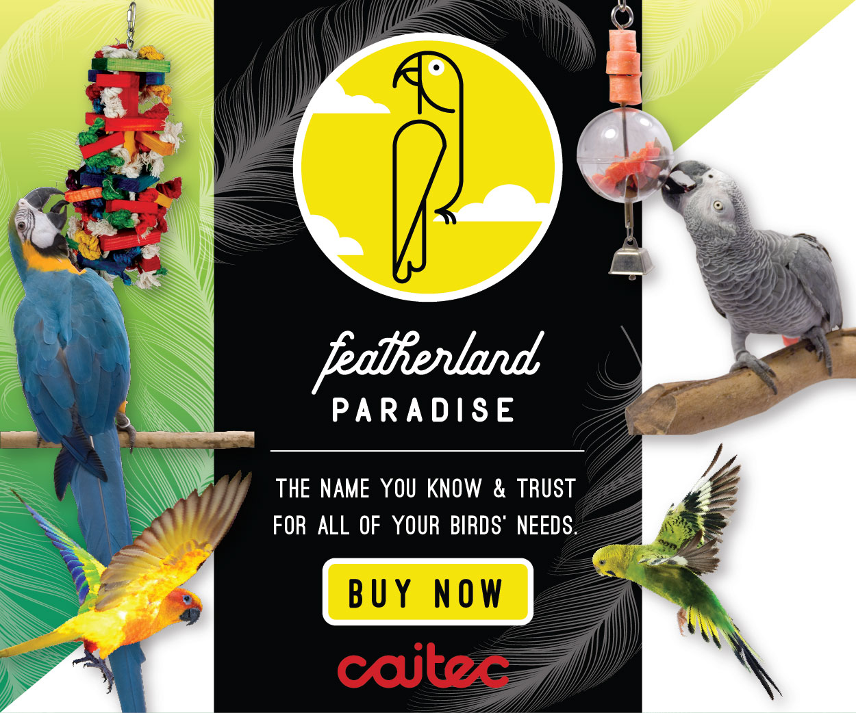 Featherland Paradise - The name you know & trust for all of your birds' needs.